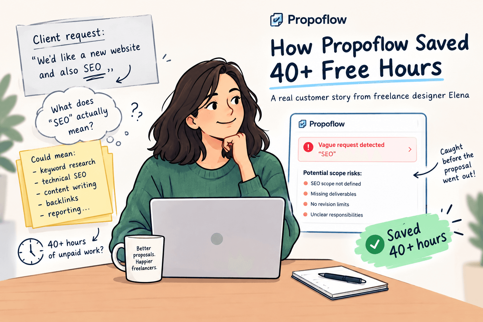 How Propoflow Saved 40+ Free Hours for a Freelance Designer